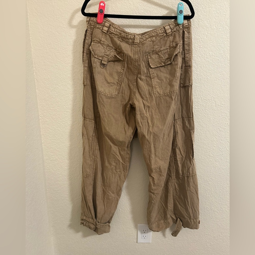FREE PEOPLE One Step Ahead Parachute Pants Cargo Pants - Neutral - Size L Large - Picture 9 of 9